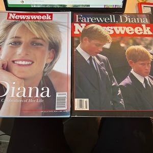 Lot of two Newsweek Magazines- 1997 Diana, Princess of Wales